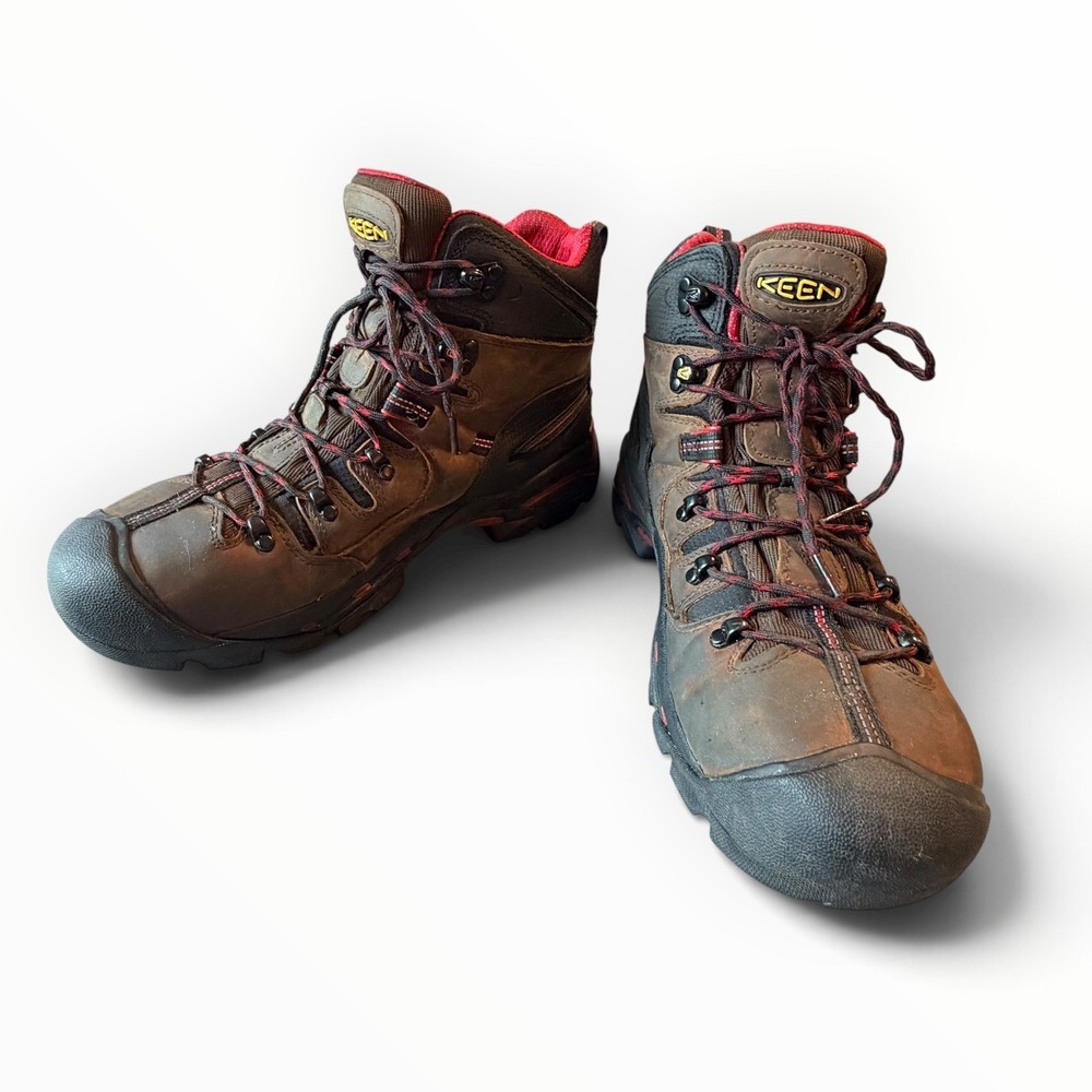 Keen Utility Durand II Mid Work Boots 13 Brown Red Waterproof Carbon Toe EH